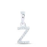 0.03CTW-DIA NK INITIAL "Z" PENDANT
